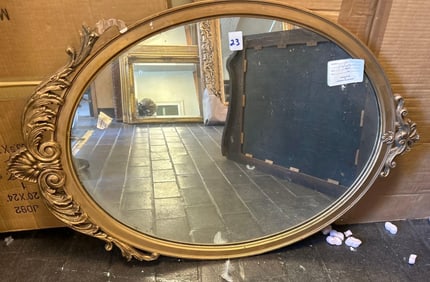 Older Gilt Oval Mirror