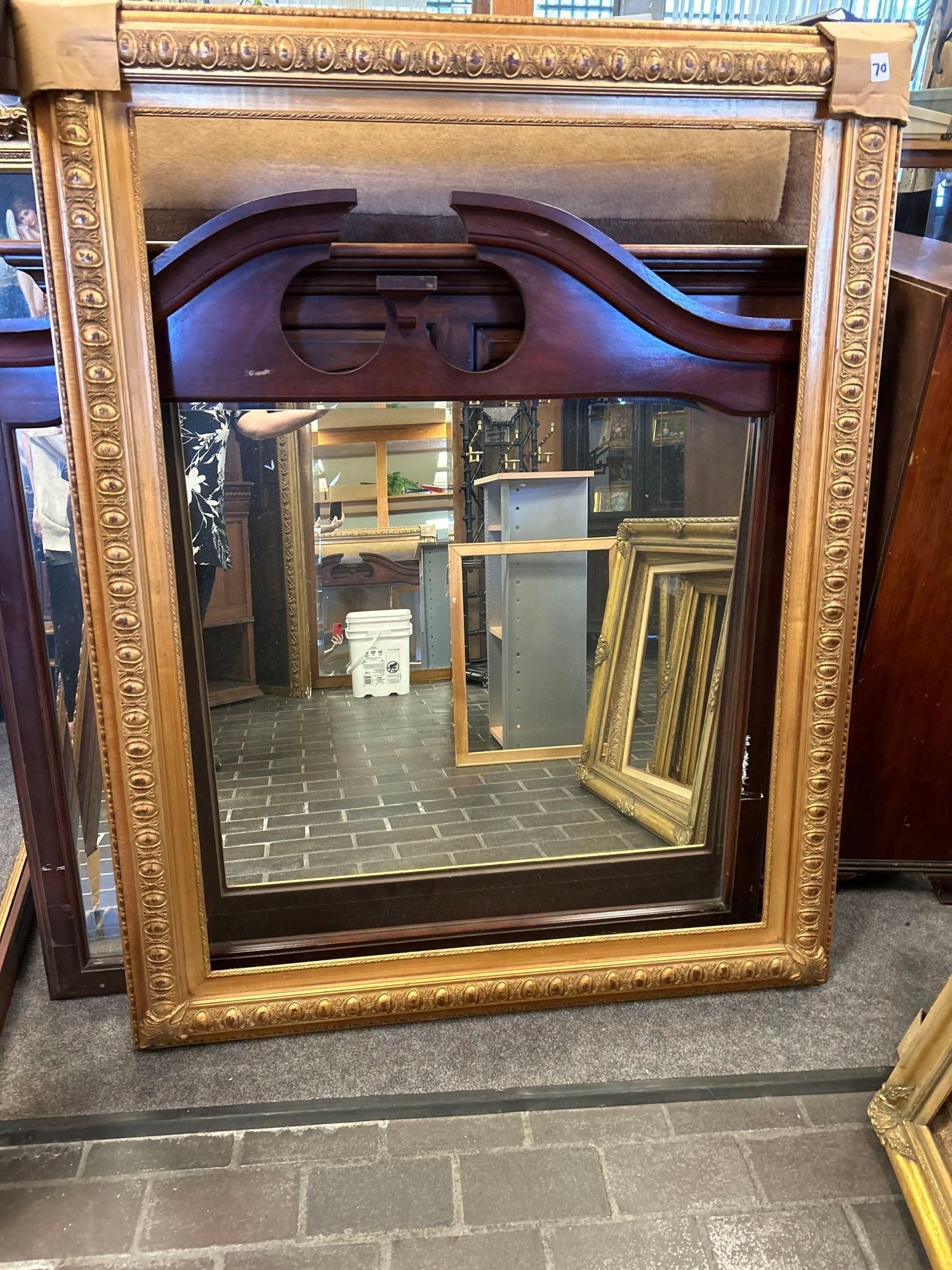 Very Large Gilt Hardwood Frame: Very Large Gilt Hardwood Frame. Approximately 57.75H x 45.5W in.