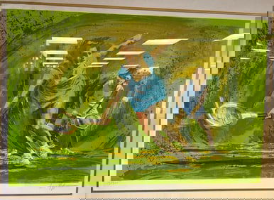 Harry Schaare, Tennis, Signed Serigraph