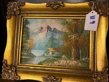 Mountain Landscape, Oil On Canvas Board