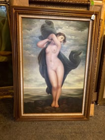 Standing Nude, Oil On Canvas.