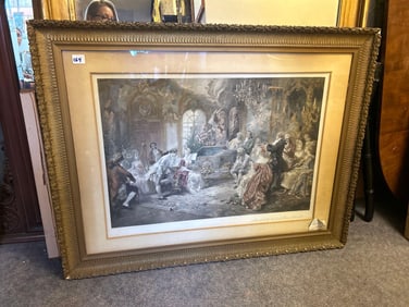 Mozart At The Court Of Marie Antoinette, Framed Lithograph