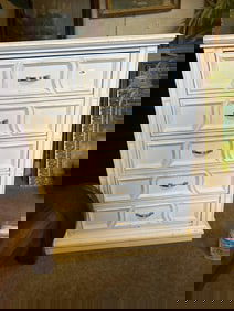 White Highboy Chest Of Drawers