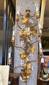 Hollywood Regency Style Grapevine Wall Sconce