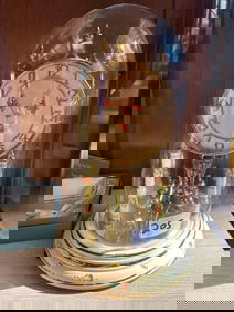 Kundo German Anniversary Clock With Floral Motif