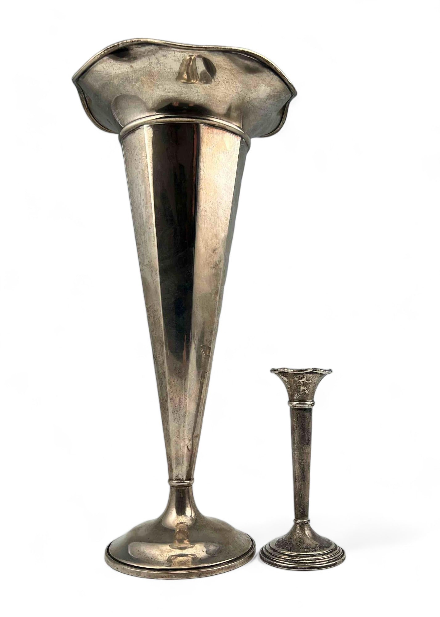 Two Sterling Silver Trumpet Vases (1 of 15)