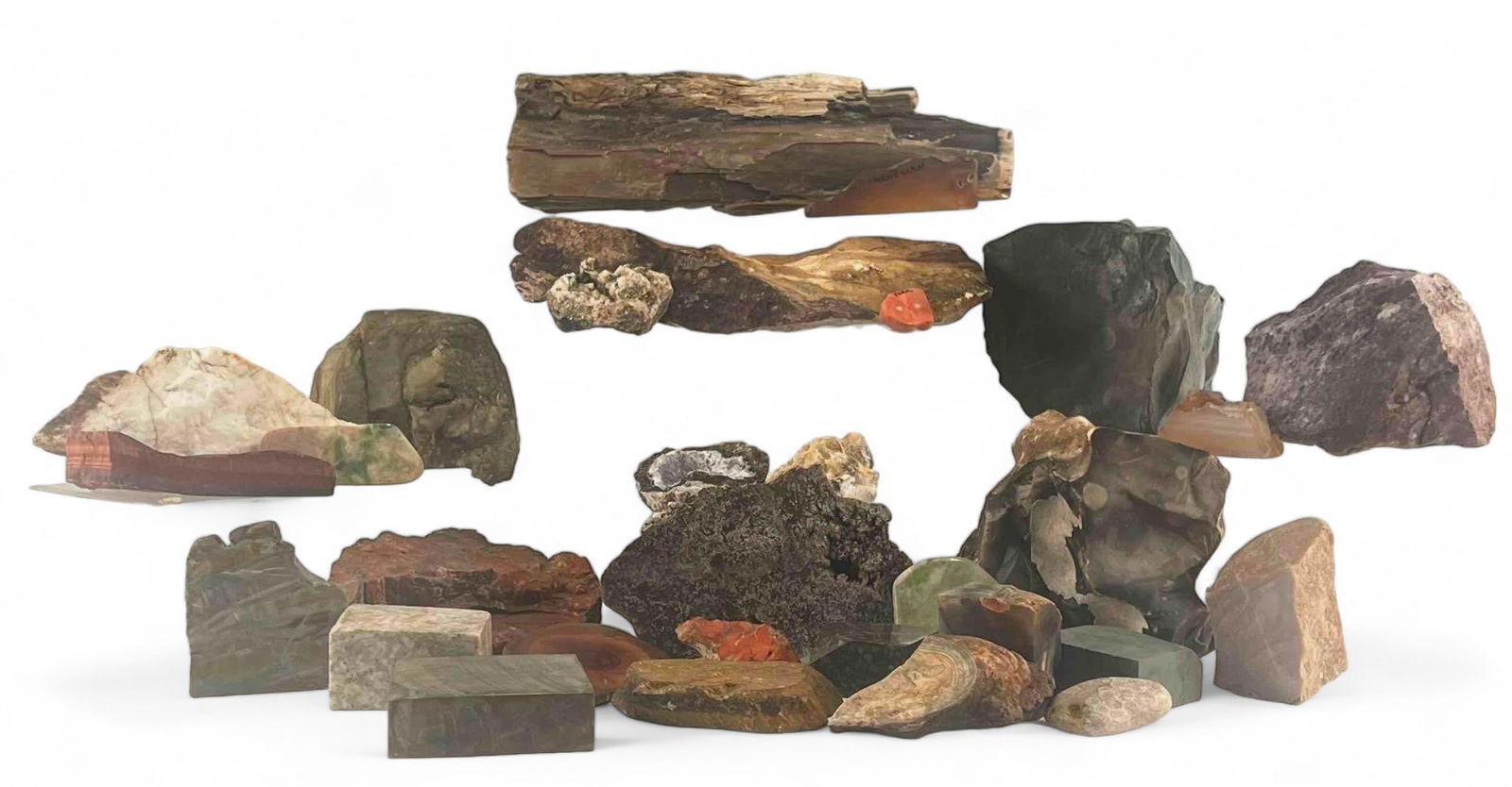 Collection Of Mineral Specimens Including Petrified Wood, Coral, Carnelian, Pyrite and Others (1 of 17)
