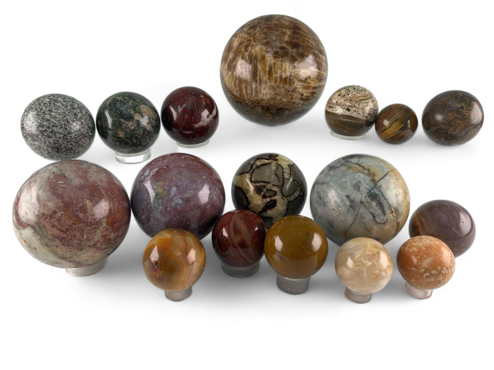 Grouping Of 17 Stone & Crystal Spheres (1 of 15)