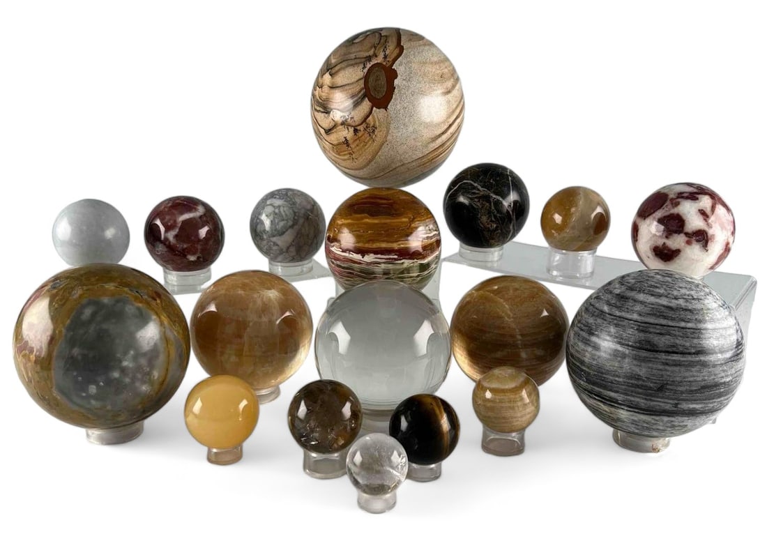 Collection Of Stone & Crystal Spheres (1 of 16)