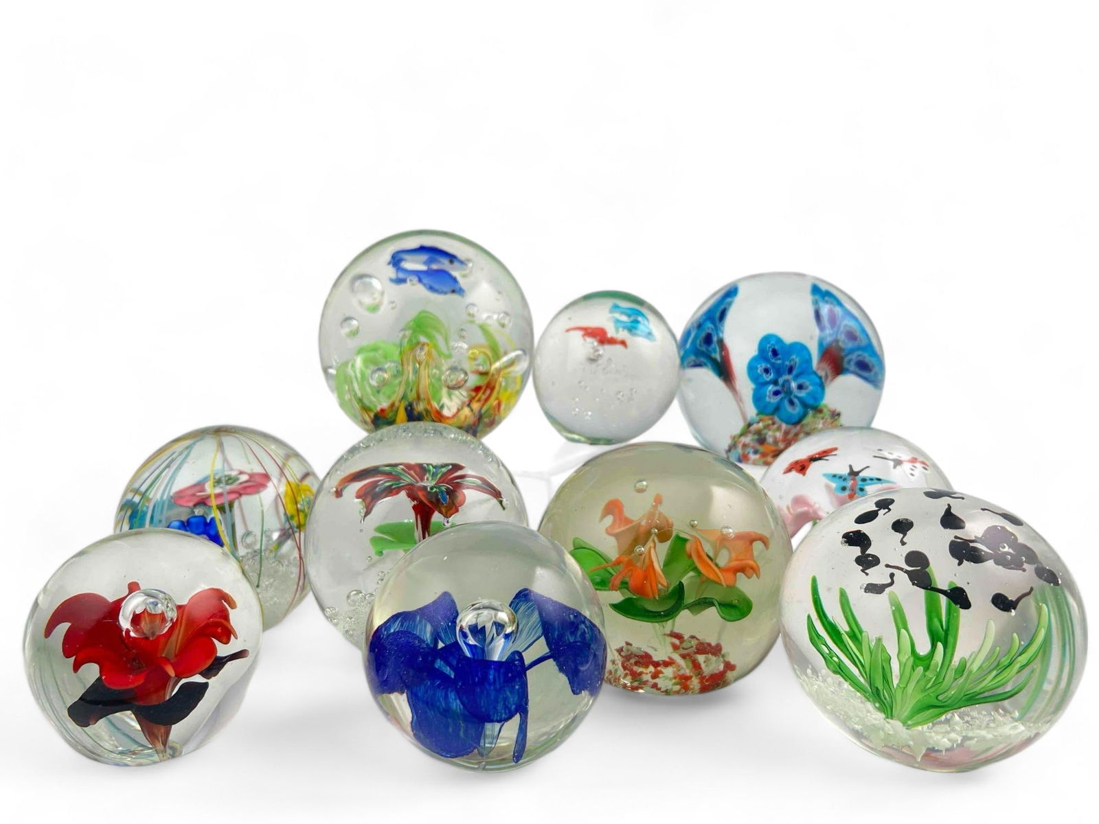 Grouping Of Art Glass Paperweights, Including Murano (1 of 20)