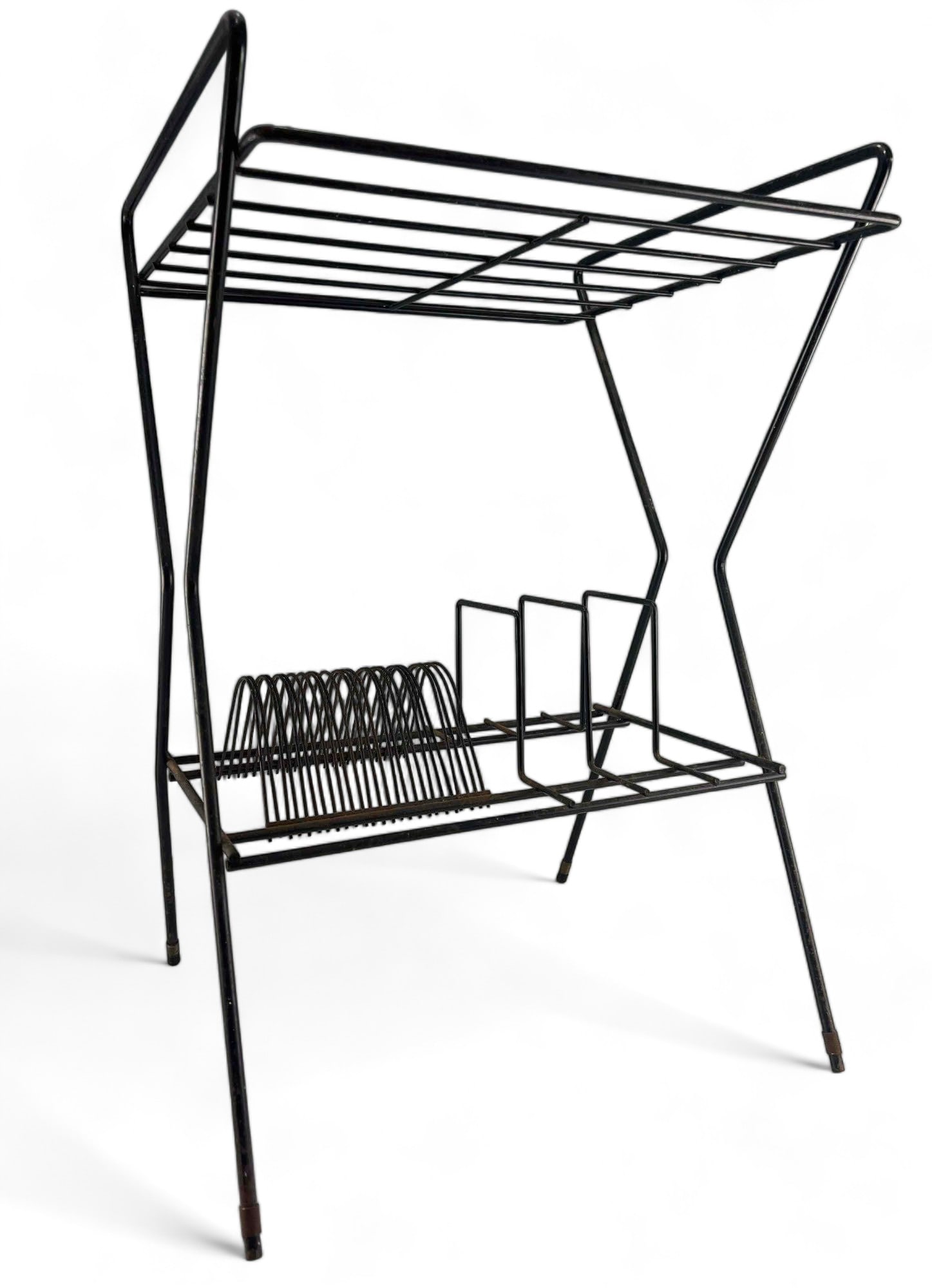 Mid Century Black Metal Record Stand (1 of 12)