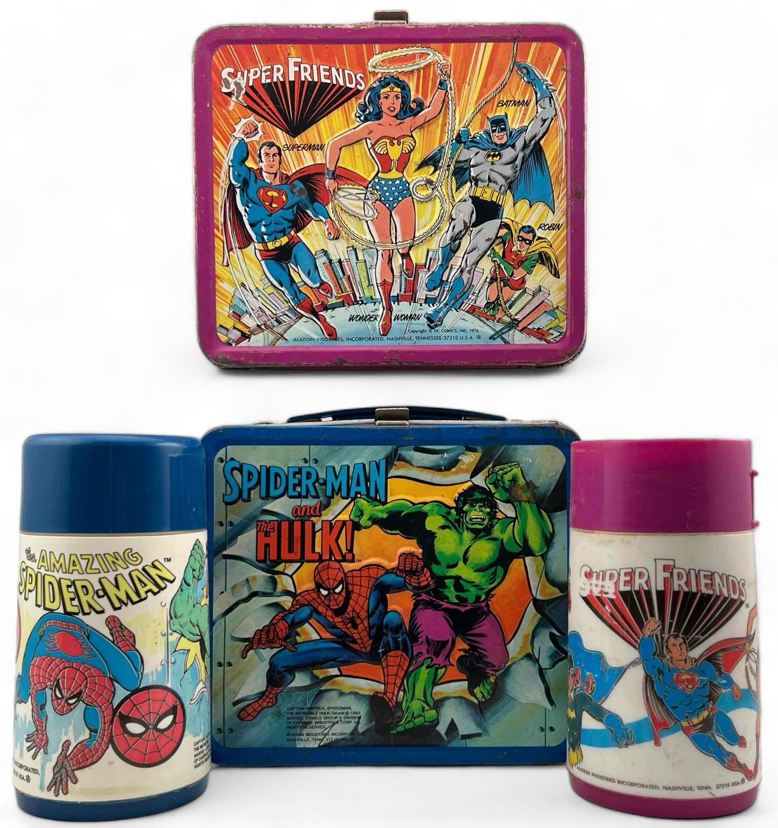 Two Marvel & DC Comics Lunch Boxes With Thermos (1 of 19)