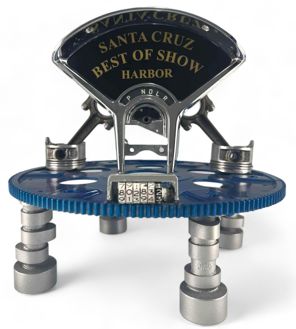 Santa Cruz California Car Show Best Of Show Trophy, Made Of Assembled Car Parts (1 of 17)