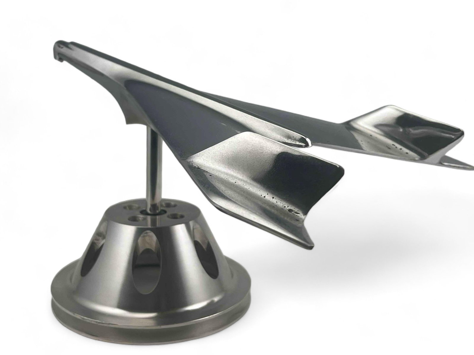 Chrome Sculpture, Made Of Assembled Aircraft Parts: Chrome Sculpture, Made Of Assembled Aircraft Parts. Signed "JB Short." Approximately 8.375H x 14.0W x 10.5D in.