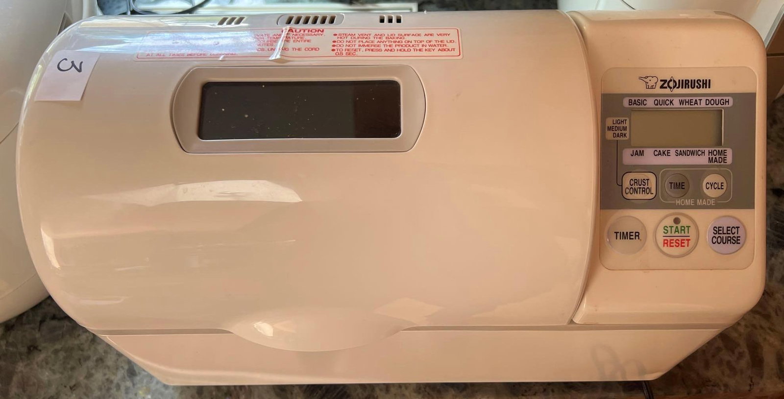 Zojirushi Bread Machine: Zojirushi Bread Machine. Appears to be in working order. Pick-Up will be Thursday Aug 8th & Saturday Aug 10th from 11:00-4:00. Shipped items must have shipping arranged by Saturday, Aug 10th. Items no