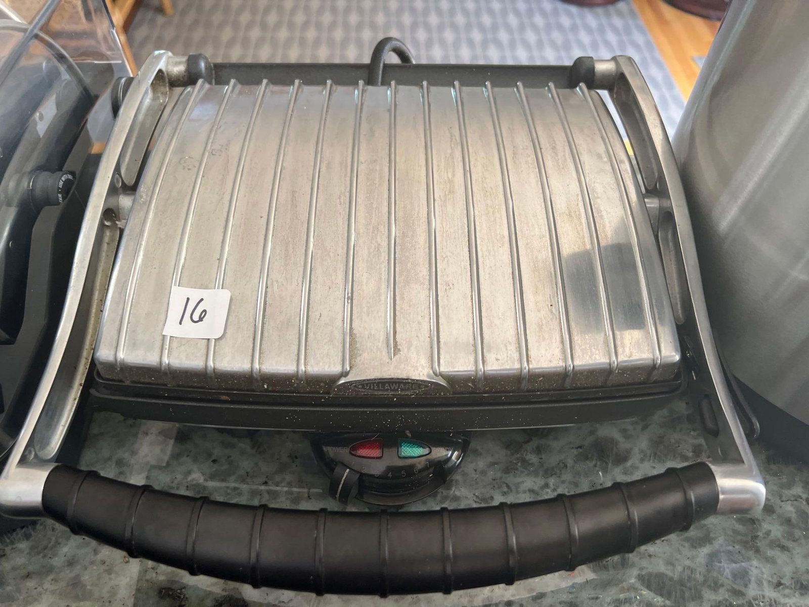 Villa Ware Panini Press: Villa Ware Panini Press. Pick-Up will be Thursday Aug 8th & Saturday Aug 10th from 11:00-4:00. Shipped items must have shipping arranged by Saturday, Aug 10th. Items not picked up or without shipping 