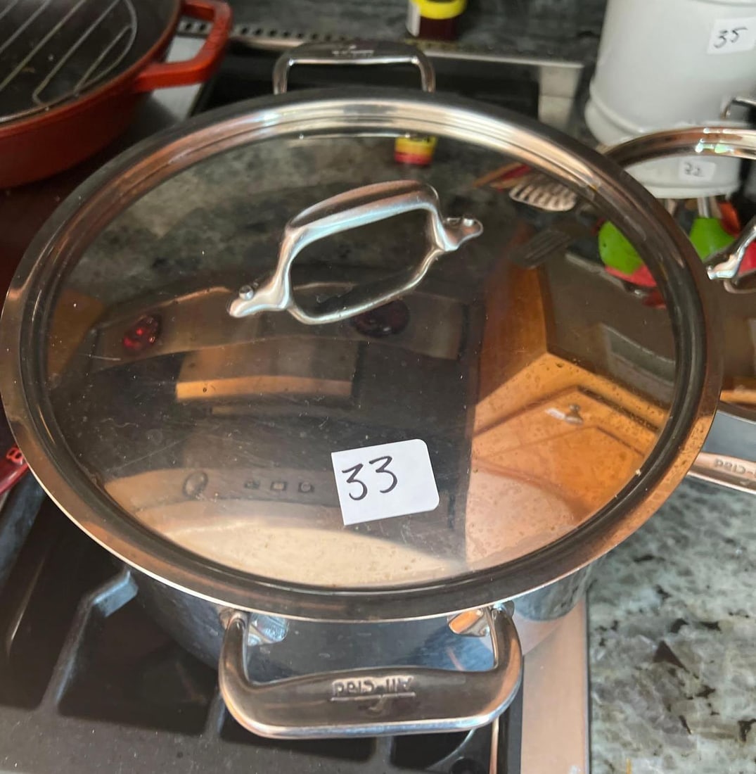 All Clad Stainless Steel Pot With Lid (1 of 4)