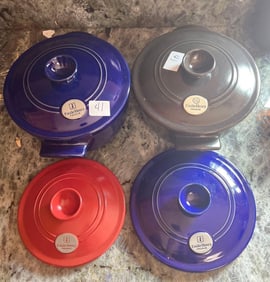 Two Emile Henry Ceramic Dutch Ovens