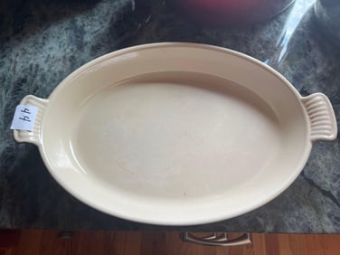 Le Creuset Blue Enamel Cast Iron Baking Dish