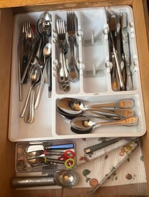 Drawer Of Flatware & Kitchen Utensils