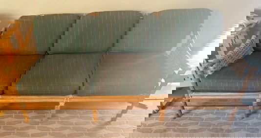 Mcguire Rattan & Rawhide Sofa