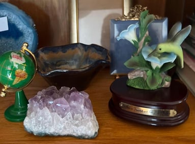 Amethyst Crystal, Collectibles, And Picture Frames