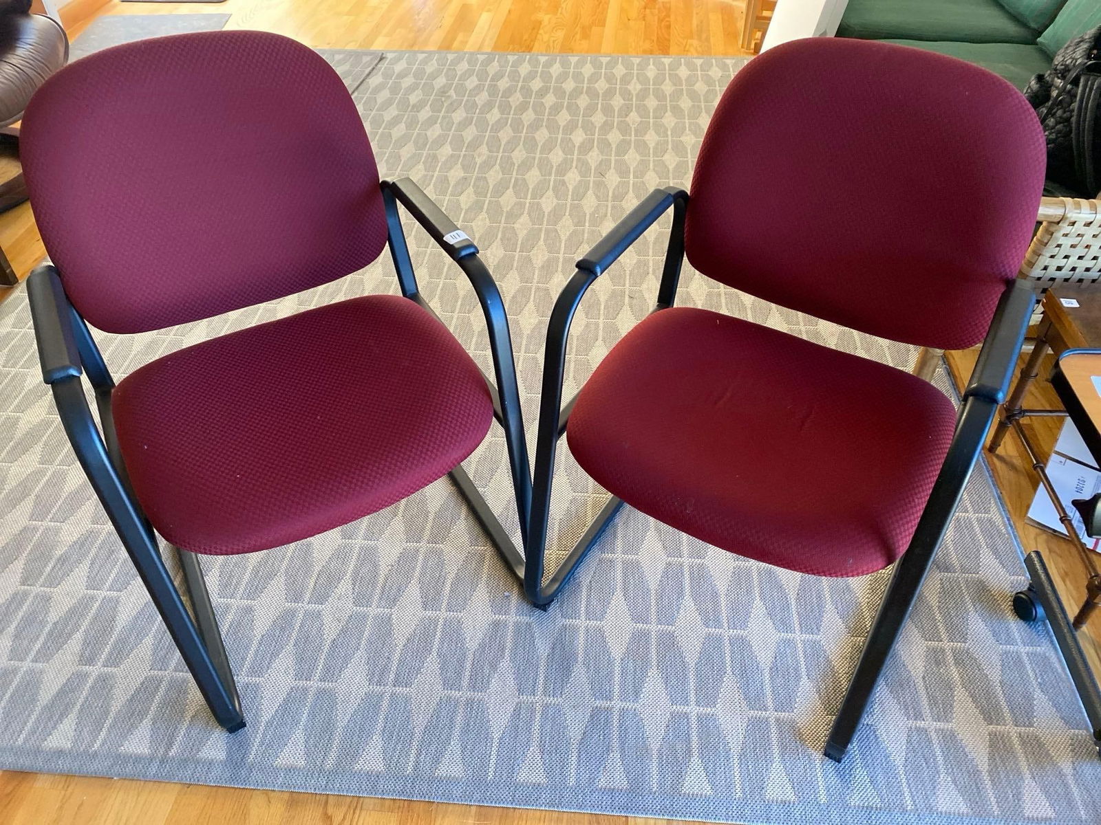 Two High Mark Maroon Ergonomic Office Chairs (1 of 3)