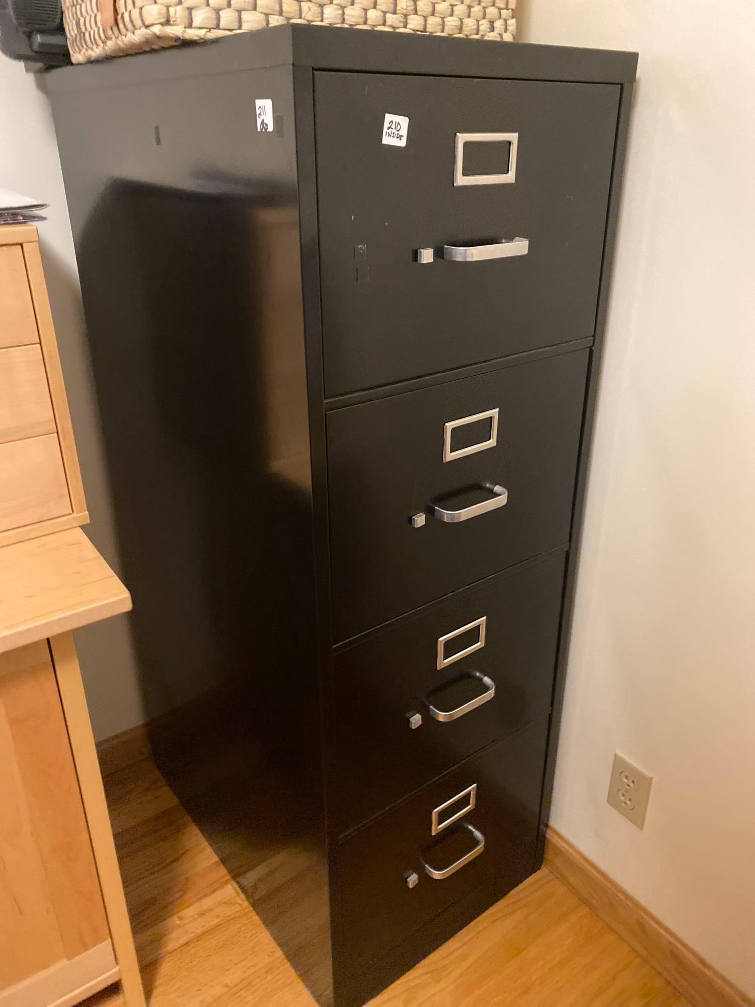 Black Four Drawer File Cabinet (1 of 2)