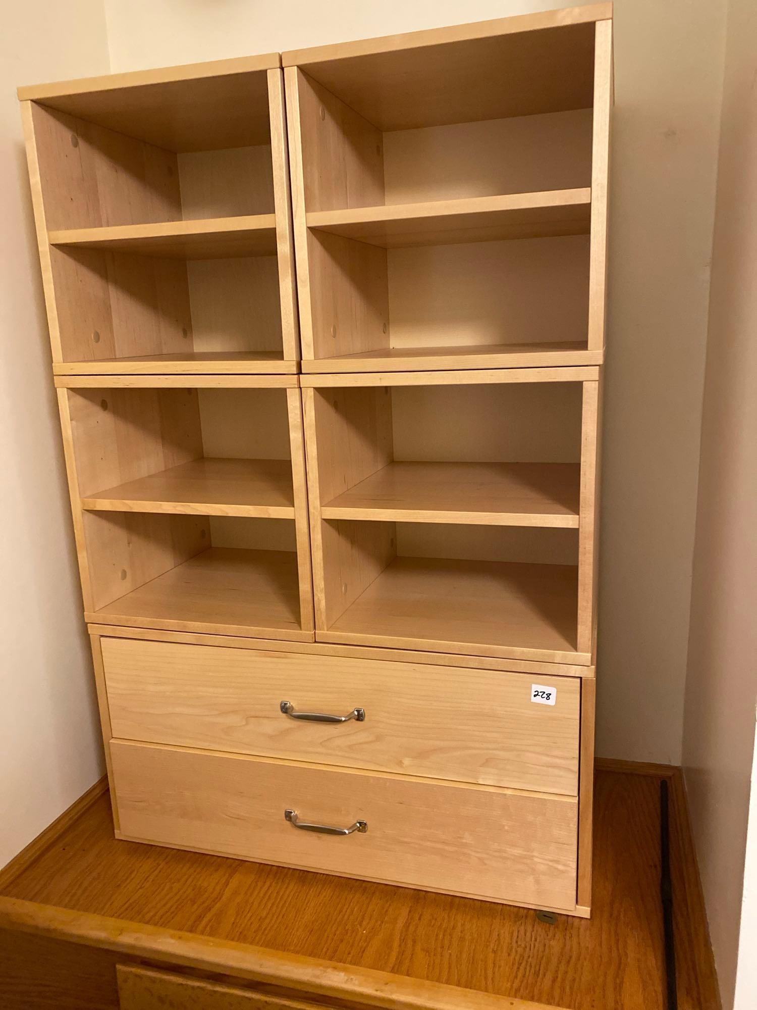 Tabletop Stacking Cabinet: Tabletop Stacking Cabinet. Comes apart in five pieces Pick-Up will be Thursday Aug 8th & Saturday Aug 10th from 11:00-4:00. Shipped items must have shipping arranged by Saturday, Aug 10th. Items not p
