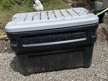 Rubber Made Storage Container With Garden Supplies
