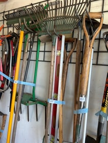 Rake, Hoe, Level, And Spading Fork