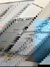 Two Metal Christmas Tree Forms For The Garden