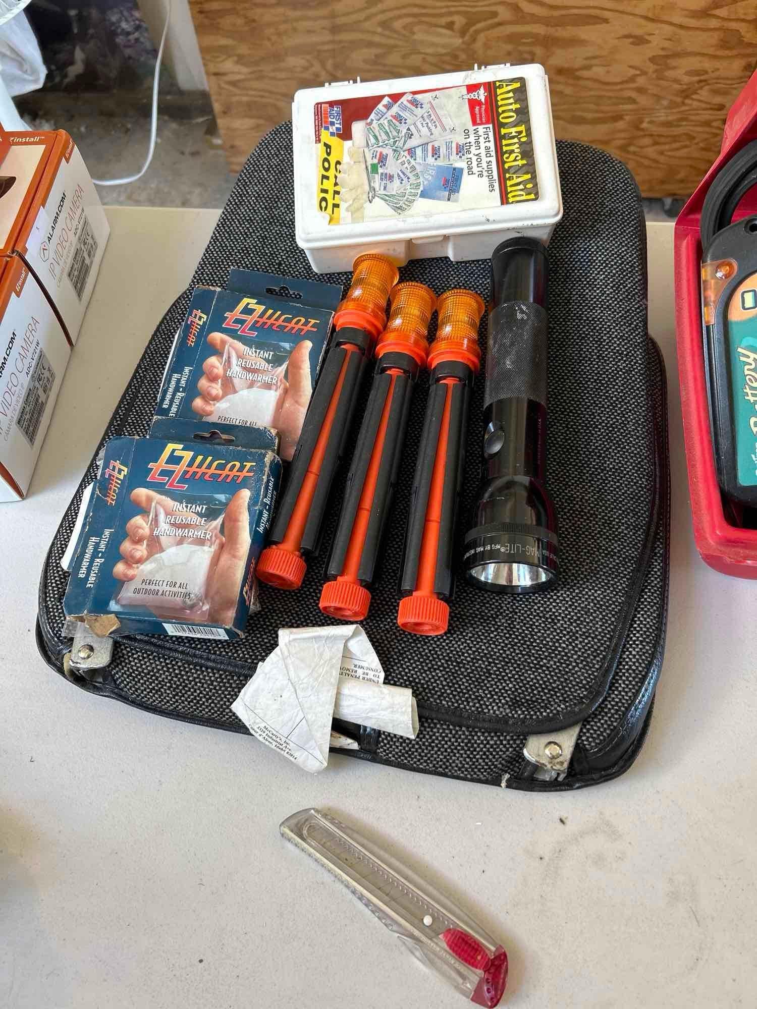 Emergency Car Kit, Umbrellas, And More: Emergency car kit, umbrellas, and more Pick-Up will be Thursday Aug 8th & Saturday Aug 10th from 11:00-4:00. Shipped items must have shipping arranged by Saturday, Aug 10th. Items not picked up or wit
