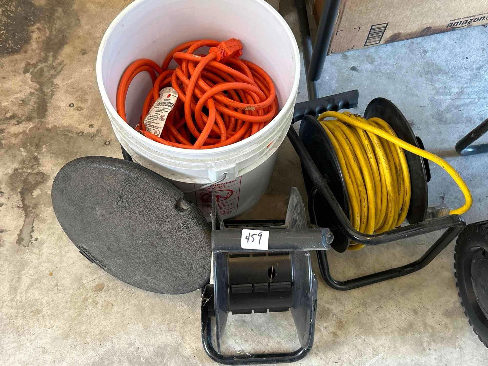 Extension, Cords, Extension, Cord, Wires, And Pail With Seated Lid (1 of 1)