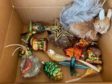 Box Of Christmas Ornaments.