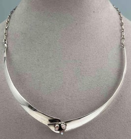 Sterling Silver Modernist Necklace