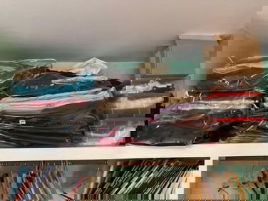 Large Lot Of Fabric And Sewing Materials