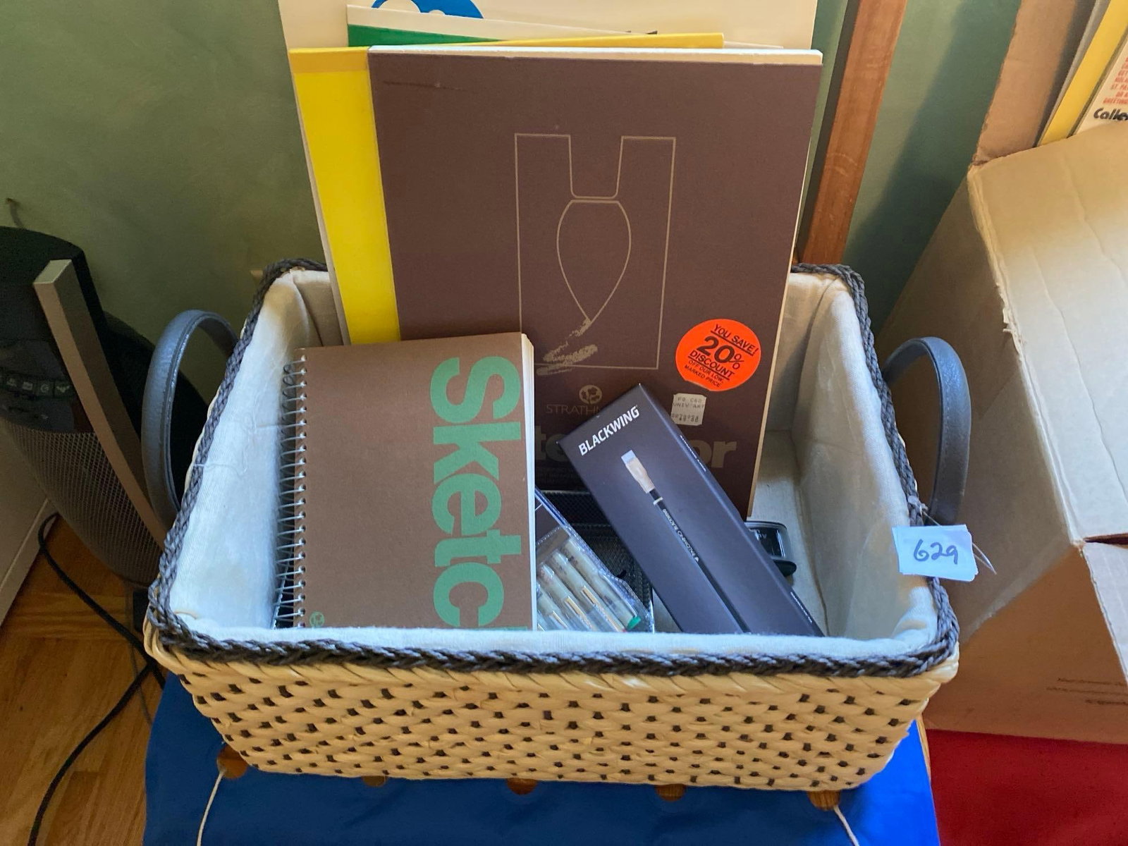 Basket Of Art Supplies: Basket Of Art Supplies Pick-Up will be Thursday Aug 8th & Saturday Aug 10th from 11:00-4:00. Shipped items must have shipping arranged by Saturday, Aug 10th. Items not picked up or without shipping by