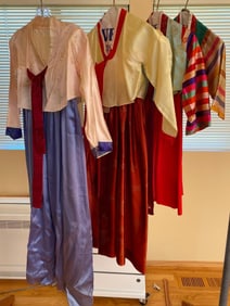 Ladies & Childs Traditional Silk Korean Hanbok Dresses