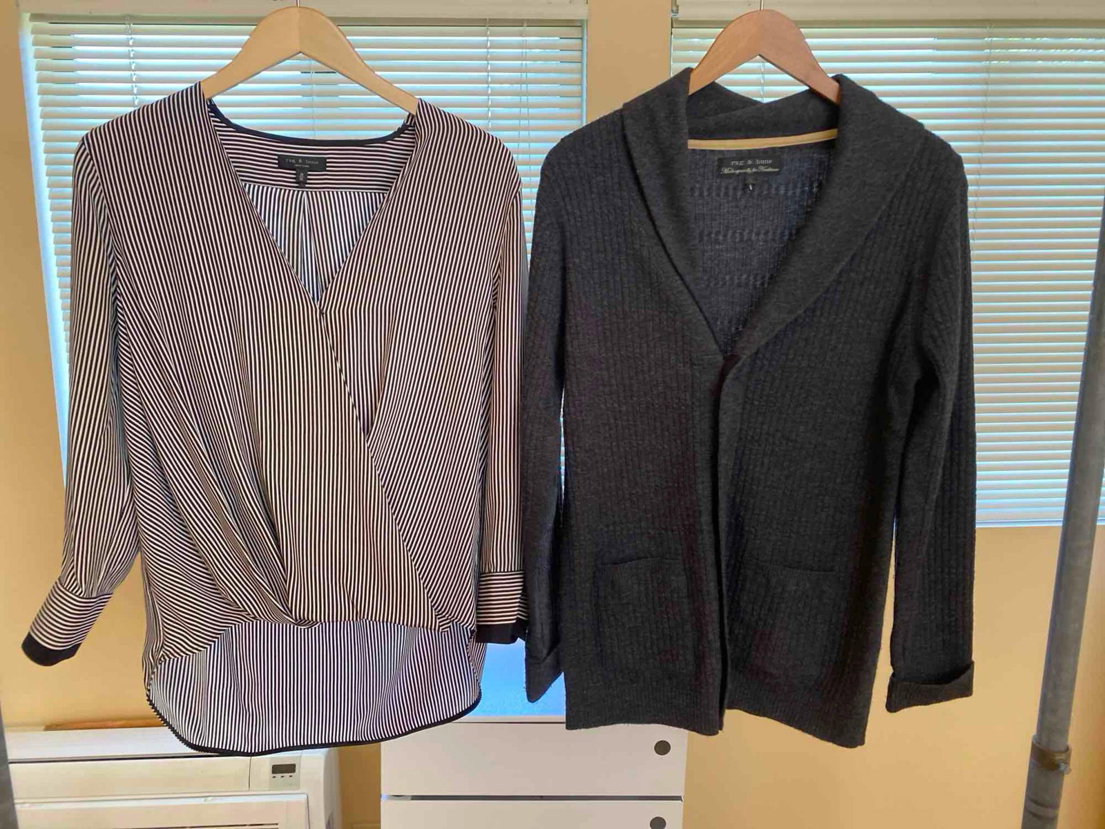 Rag & Bone Blouse And Sweater. Sweater Size Small, Blouse Size Medium: Rag & Bone Blouse And Sweater. Sweater size small, blouse size medium. Gently, if ever worn. ​​​​​​​SHIPPING AVAILABLE FOR THIS LOT THROUGH LISTED SHIPPERS Pi