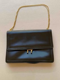 Morris Moskowitz Vintage Black Leather Handbag