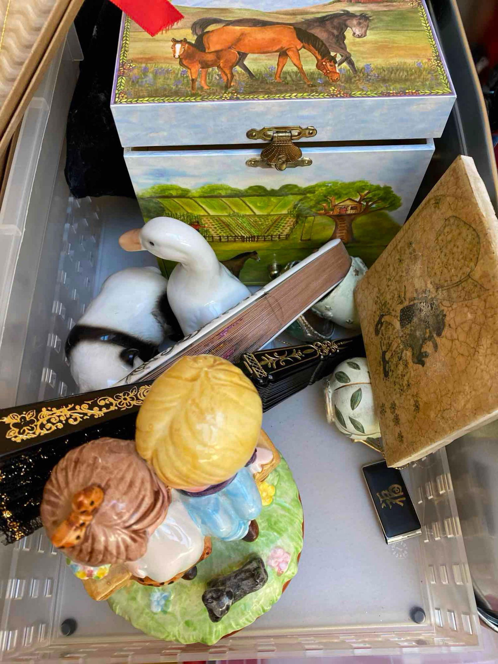 Porcelain Figures, Music Box, And Decorative Items: Porcelain Figures, Music Box, And Decorative Items Pick-Up will be Thursday Aug 8th & Saturday Aug 10th from 11:00-4:00. Shipped items must have shipping arranged by Saturday, Aug 10th. Items not pick