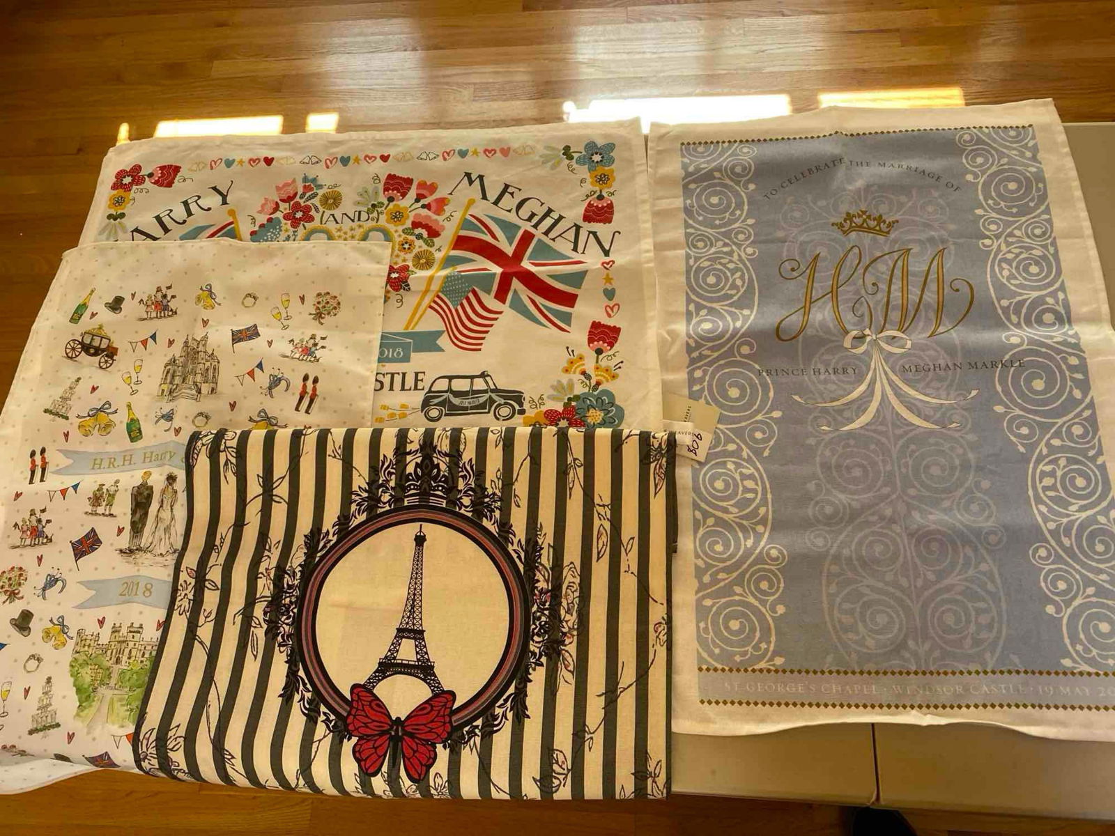Lot Of British Royal Commemorative Tea Towels (1 of 3)