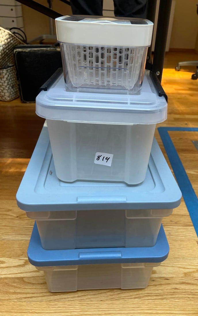 Four Plastic Storage Boxes (1 of 1)