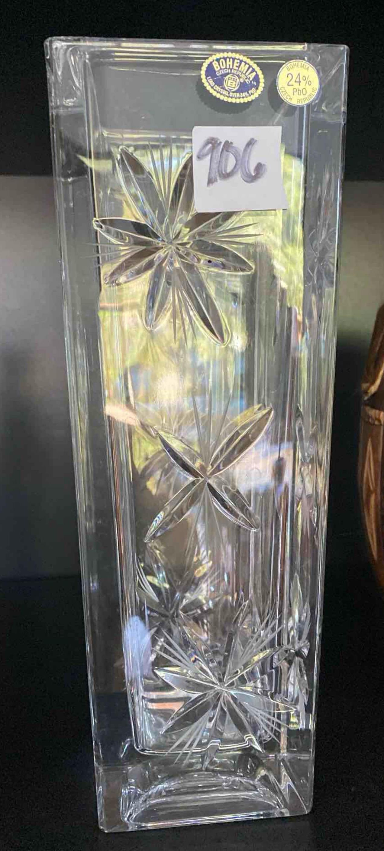 Bohemian Lead Crystal Vase: Bohemian Lead Crystal Vase Pick-Up will be Thursday Aug 8th & Saturday Aug 10th from 11:00-4:00. Shipped items must have shipping arranged by Saturday, Aug 10th. Items not picked up or without shippin