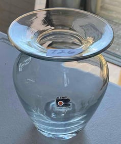 Blenko Clear Glass Vase
