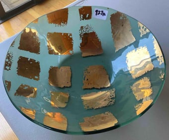 Large Annie Glass Gilt Bowl