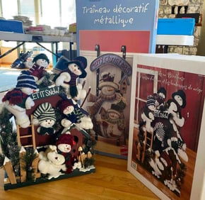 Two Large Christmas Snowman Decorations