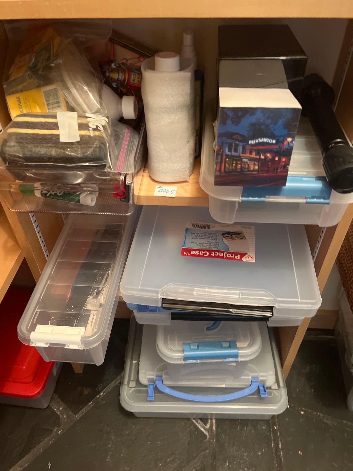 Lot Of Office Supplies & Plastic Storage Containers (1 of 10)