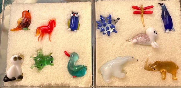 Miniature Art Glass Animals